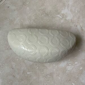Coach White Signature Logo Hard Sunglass Case